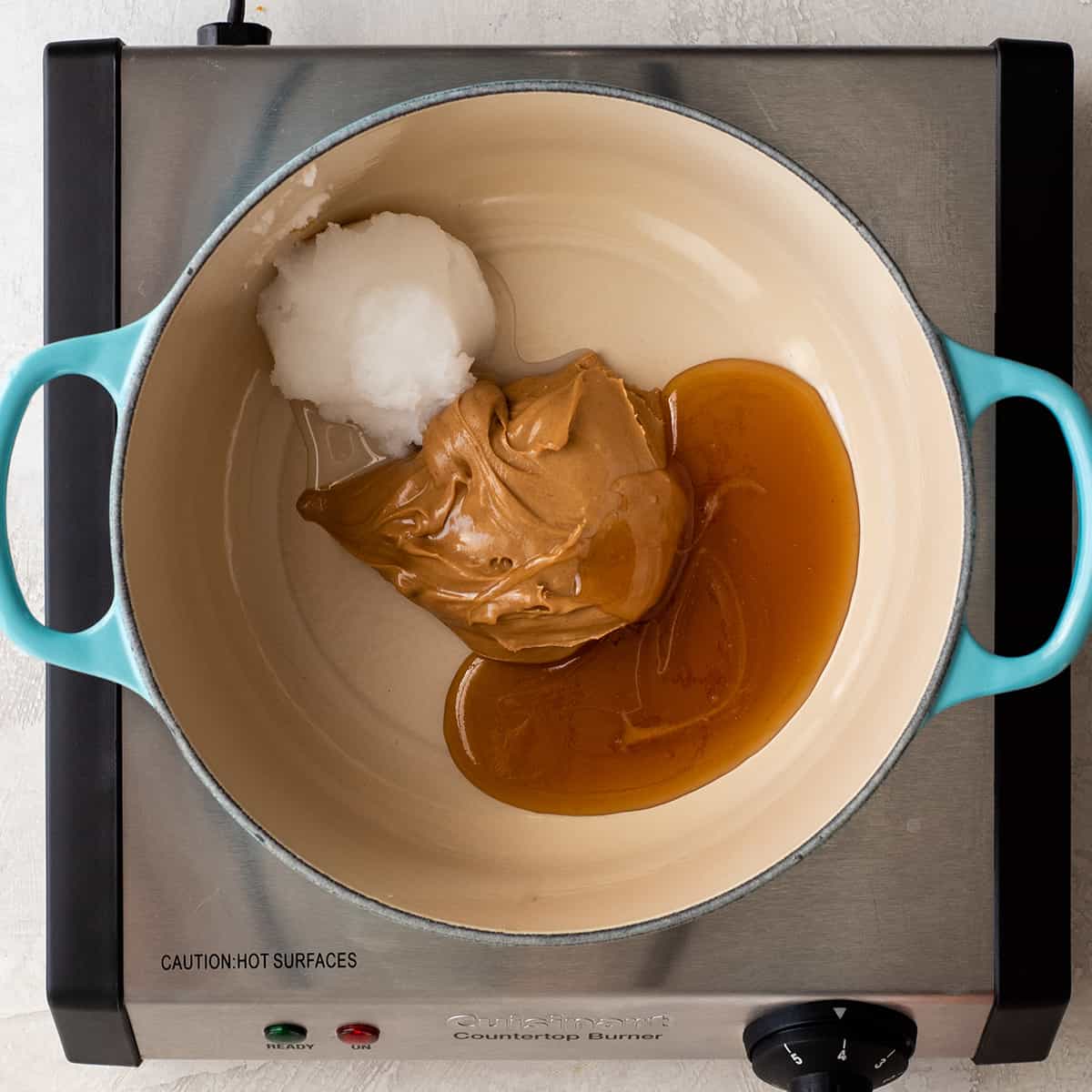 overhead photo showing how to make healthy no bake cookies