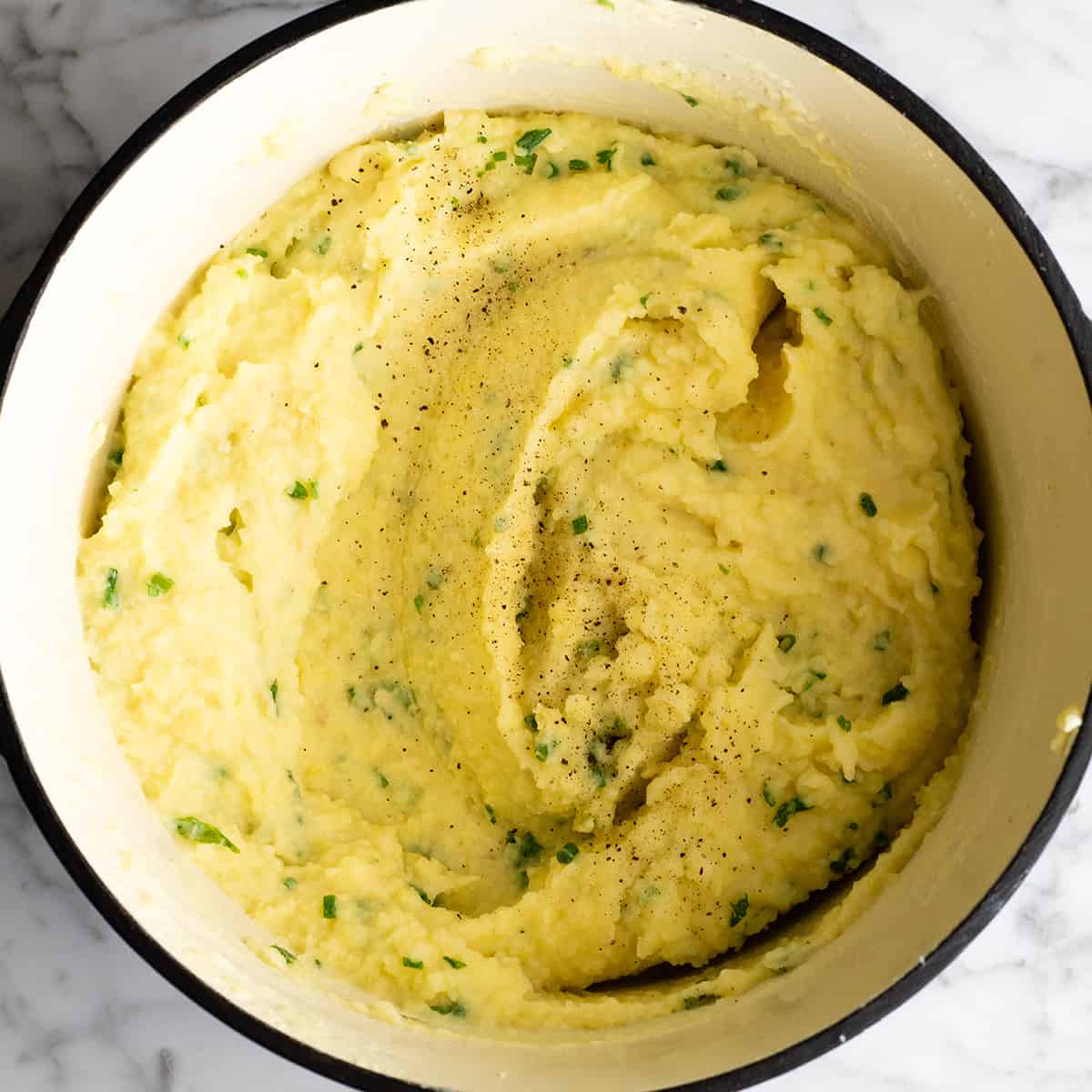 how to make mashed potatoes - adding extra salt and pepper